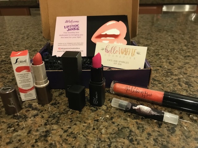 lipstick junkie, lipstick, beauty box, cosmetics, lip glosses, lip products