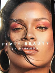 Beach, Please! Rihanna, makeup, skincare, eyeliner, highlights, blush, eyeshadow, lipstick, blush