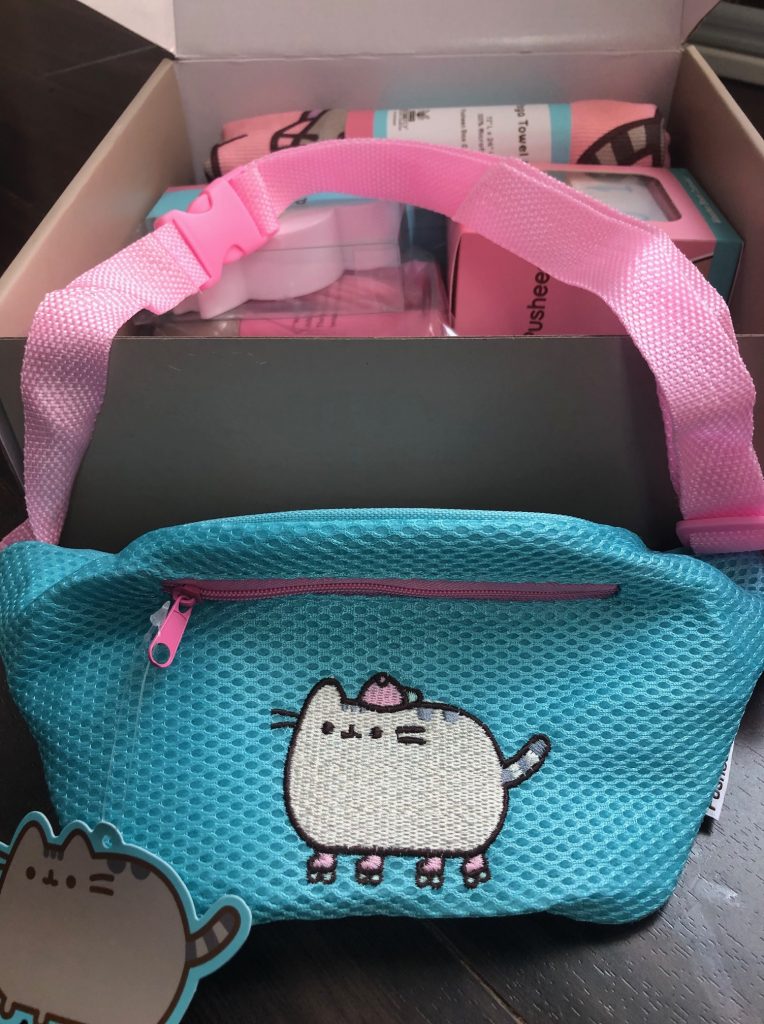 pusheen, subscription box, cat, jump rope, yoga towel, plush, jacket, calendar, key holder, socks