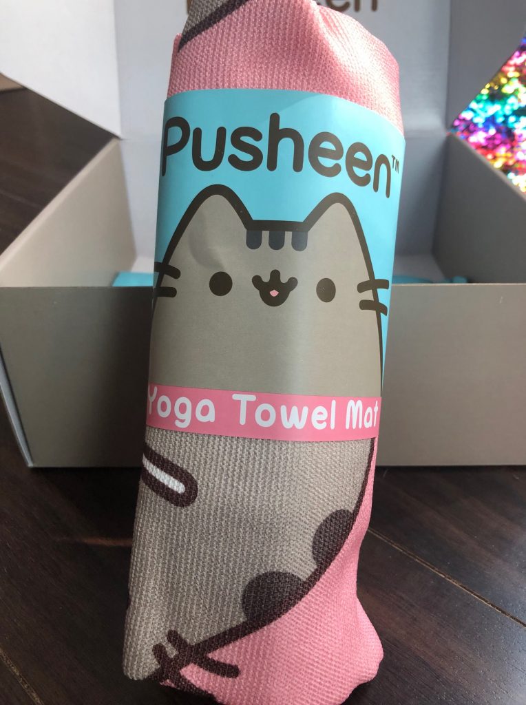 pusheen, subscription box, cat, jump rope, yoga towel, plush, jacket, calendar, key holder, socks