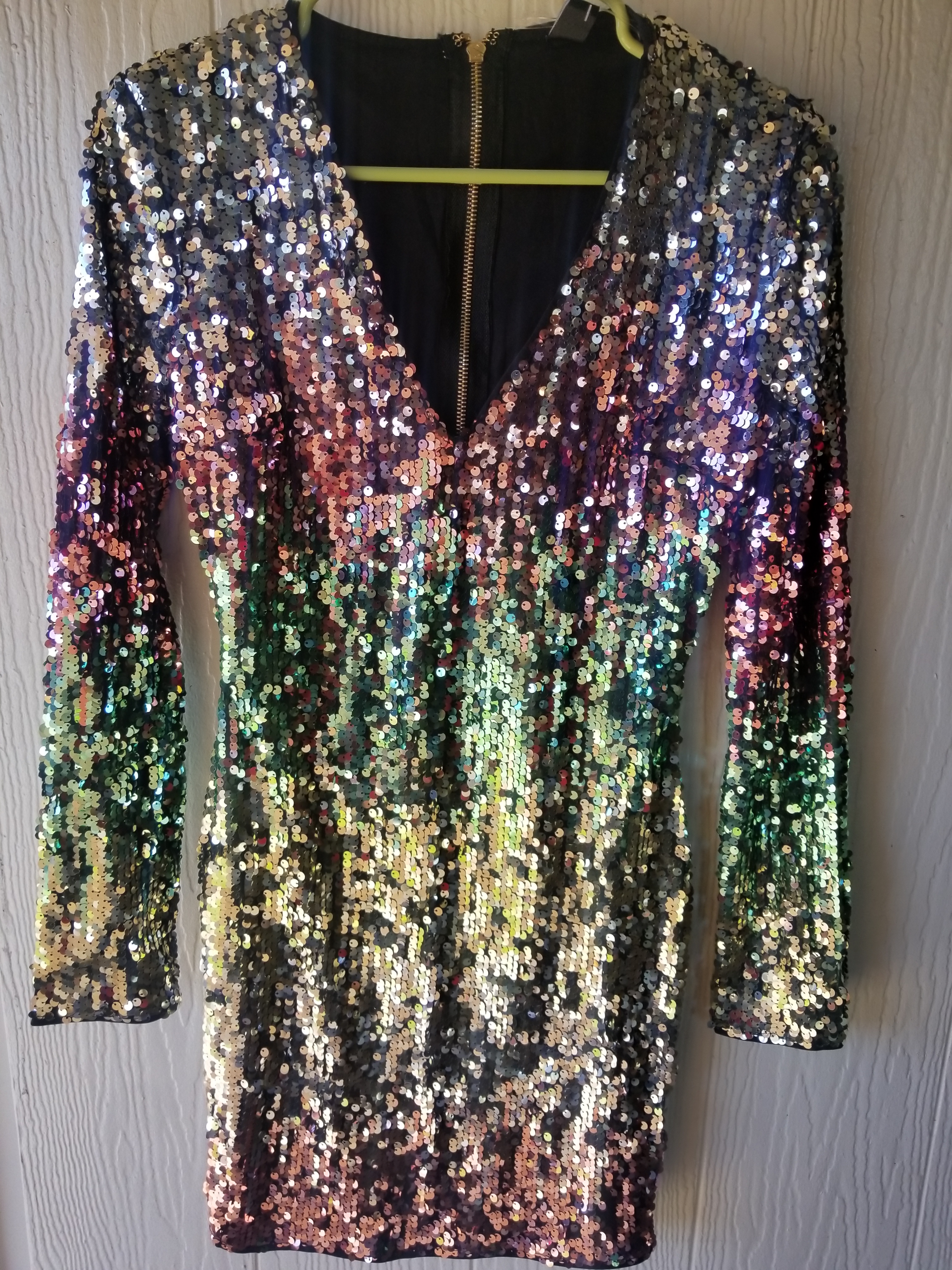 A fashion dress made of sequins